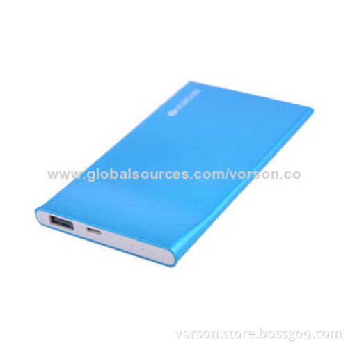 Ultra-thin Power Bank with 2,500mAh Battery Capacity, 5V, 1,000mA InputNew